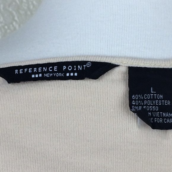 Reference Point Women's Tan Sleeveless Scalloped Neckline top Sz L - Picture 7 of 7